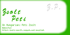 zsolt peti business card